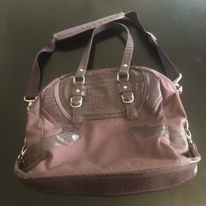 Lululemon athletica RARE plum crocodile gym bag